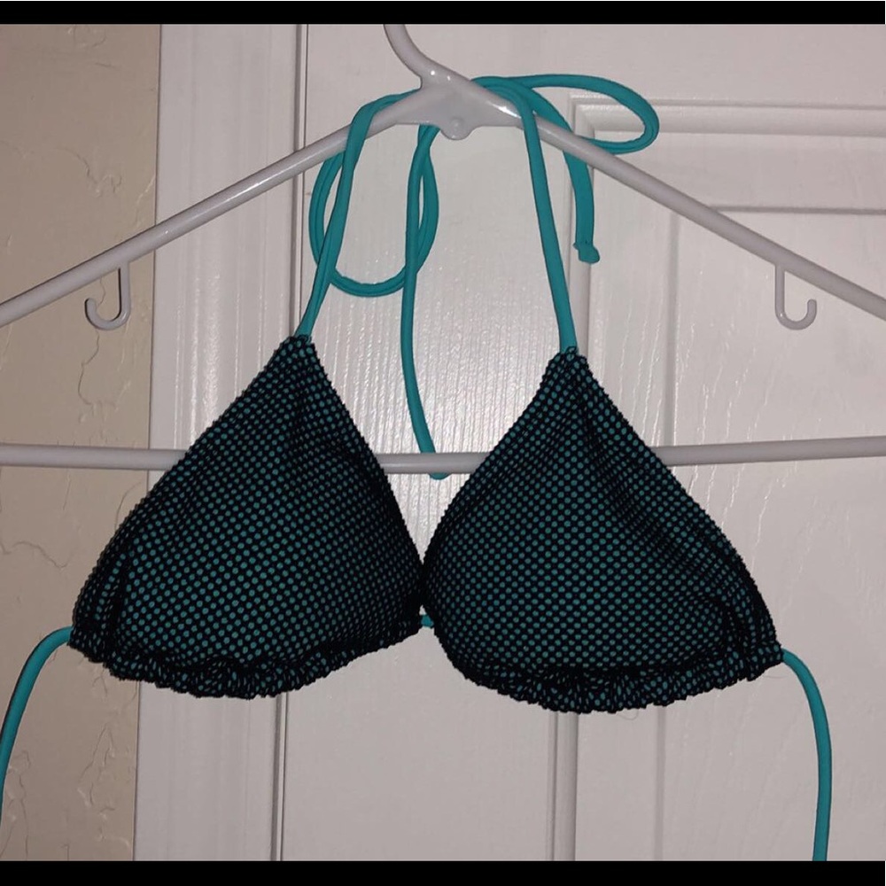 Aqua/ Teal blue bikini top